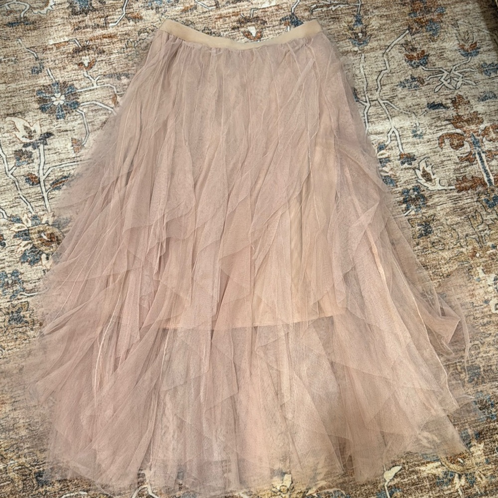 Elegant Cream Tulle Skirt